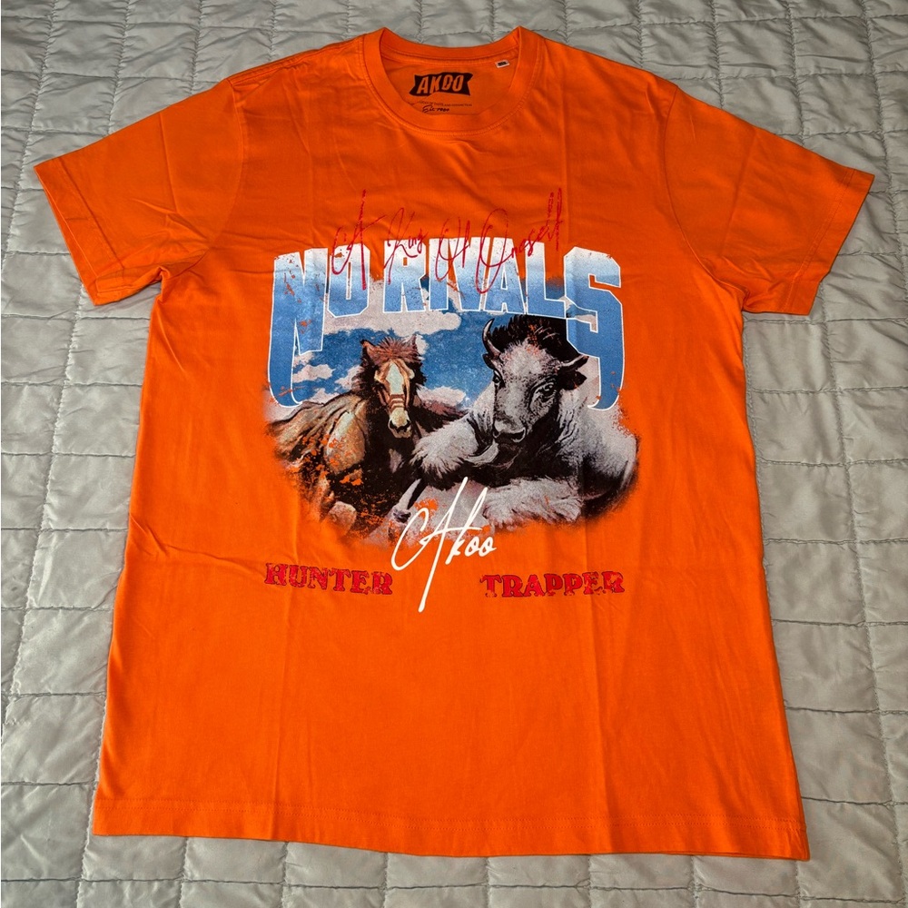AKOO Hunter Trapper Tee Orange Sz. Medium